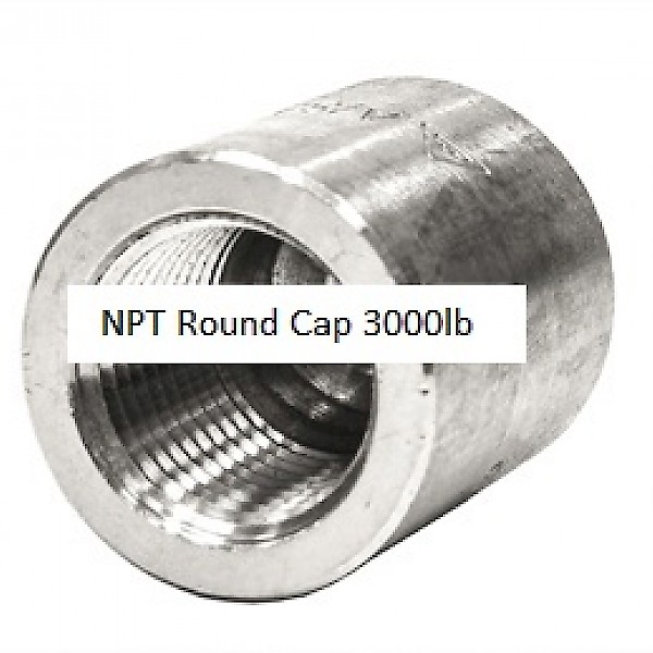 NPT Round Cap 3000lb