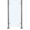42.4 Stainless & 4mm Clear Office Divider Screen - 1600mm